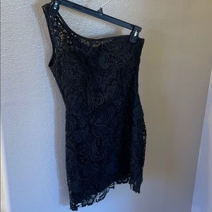 Black lace dress